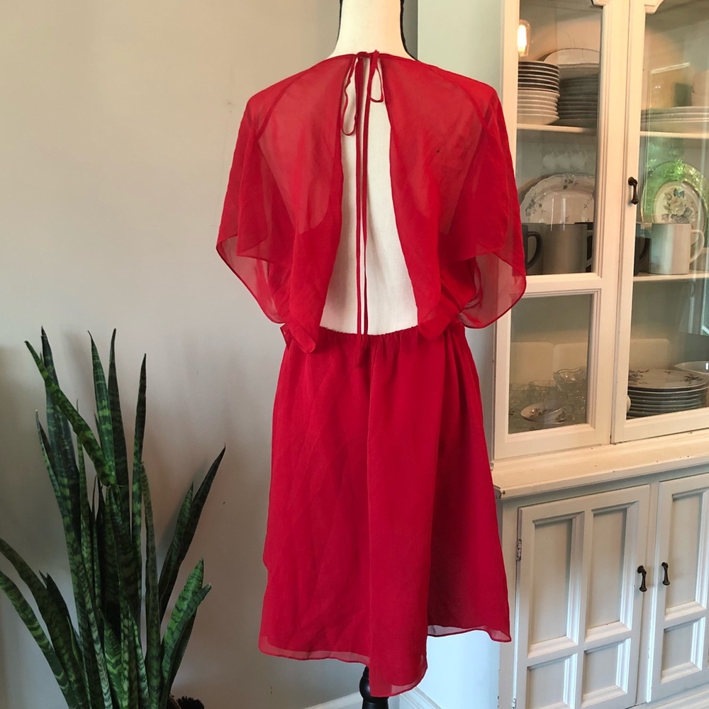 Elizabeth & James Red chiffon dress - Picture 3 of 6
